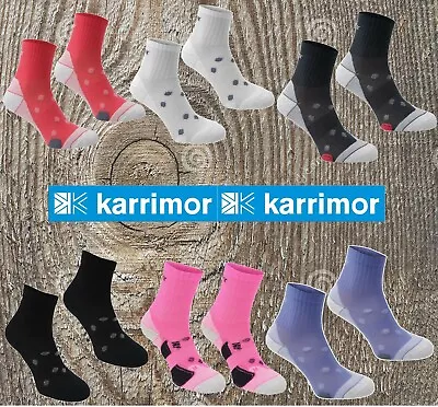 2 Pack Ladies Karrimor Sports Moisture Wicking Running Socks Size > 4-8 • £12.95